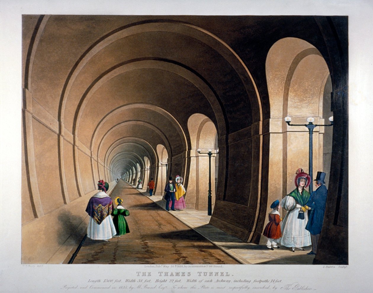Temze alagút, London, 1835 alkotó: John Harris