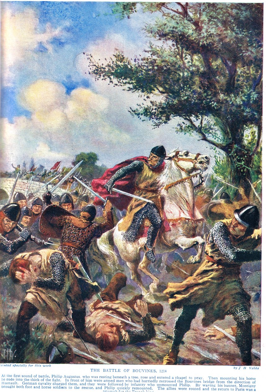 Bouvines-i csata 1214, illusztráció a 
