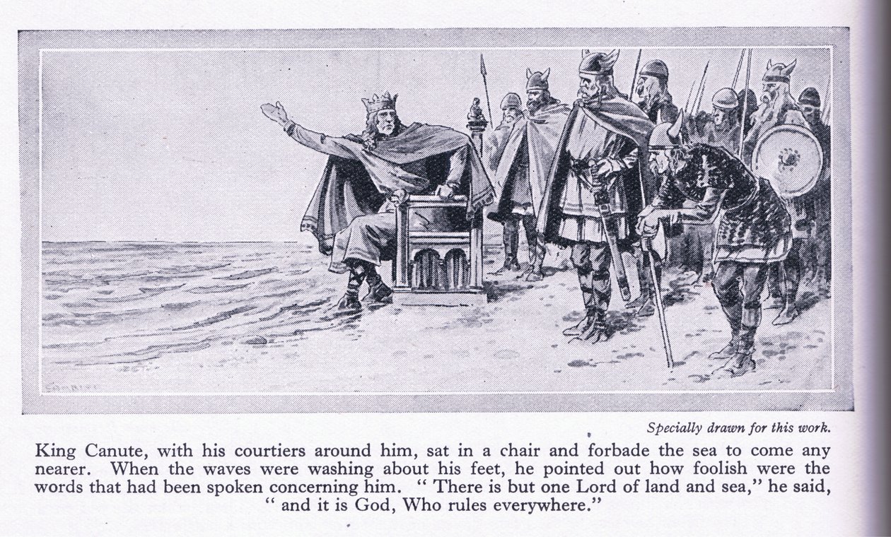 Canute király megtiltja, hogy a tenger bejöjjön, 1950 körül alkotó: John Harris Valda