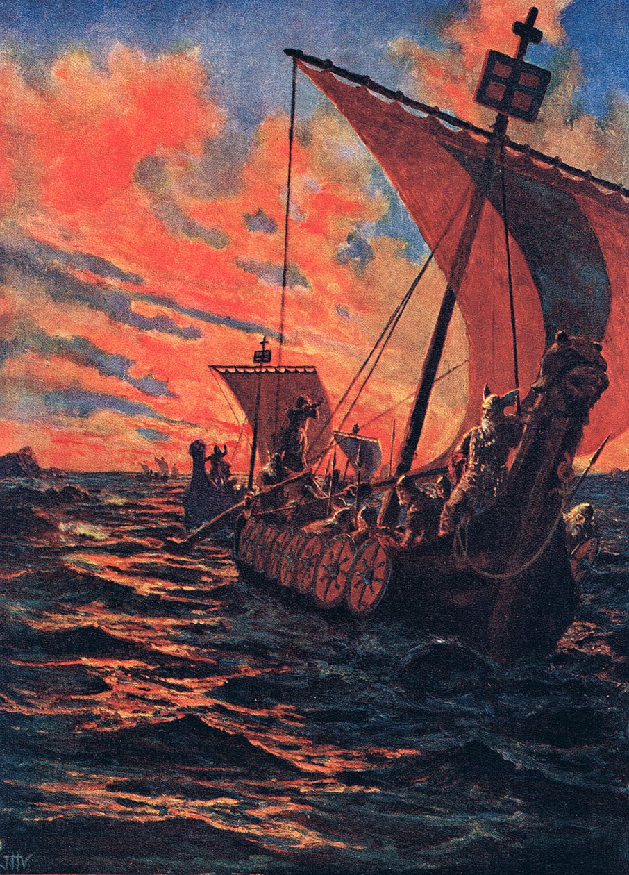 A vikingek visszatérése, illusztráció a „Hutchinson