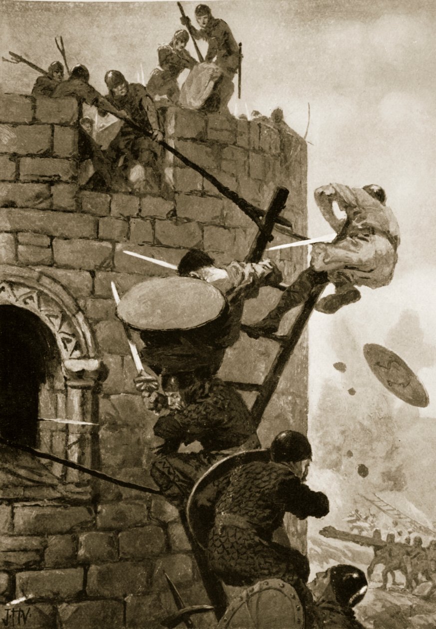 Carmarthen várának ostroma alkotó: John Harris Valda