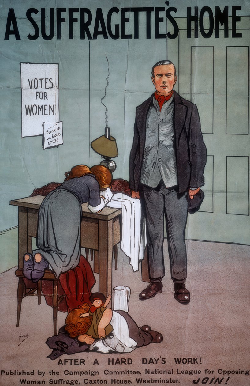 A Suffragettes Home / J. Hassall / Plakát, 20. század alkotó: John Hassall