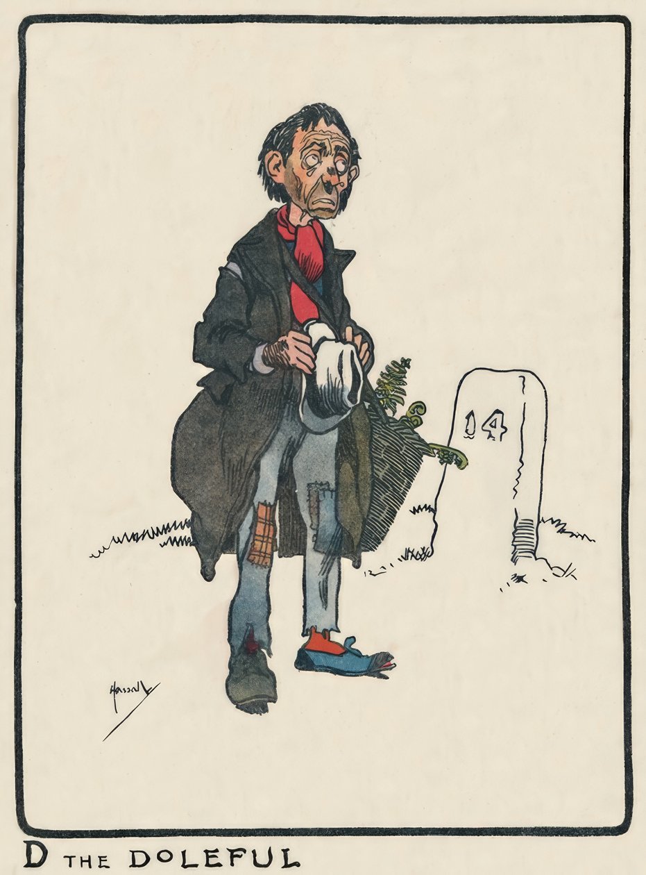 D the Doleful / J. Hassall / Zeichnung, 1903 alkotó: John Hassall