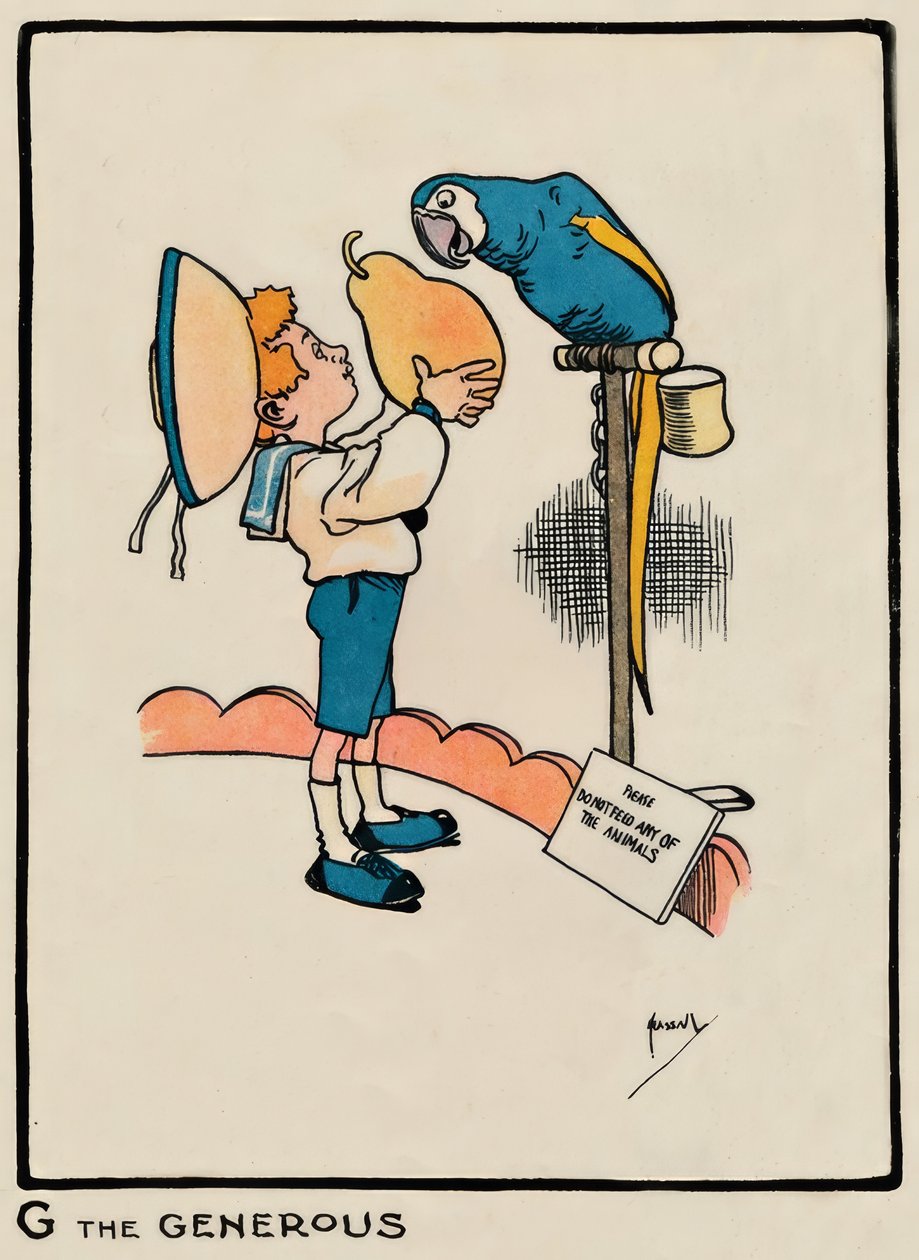 G a nagylelkű / J. Hassall / Zeichnung, 1903 alkotó: John Hassall