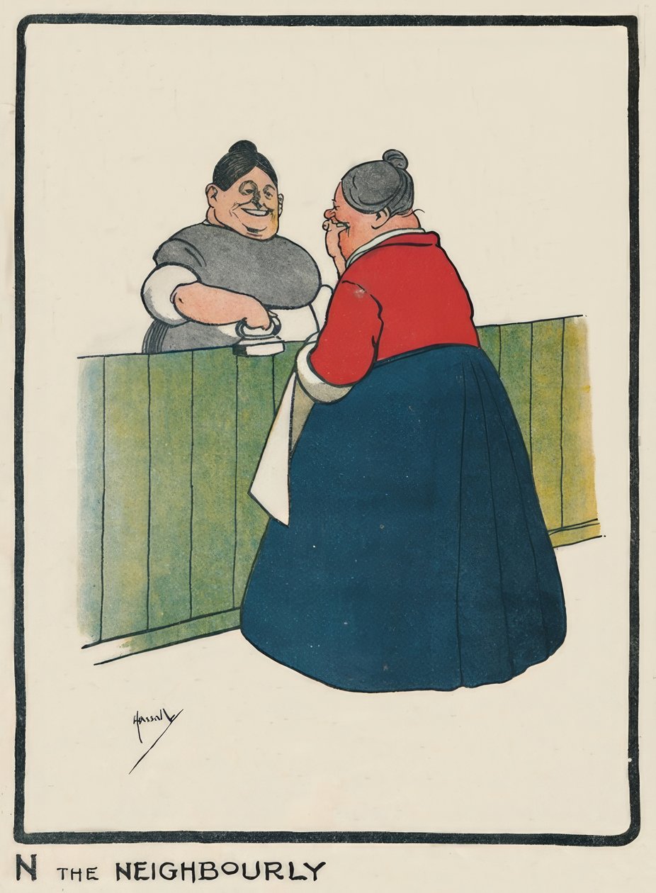 N a szomszéd / J. Hassall / Zeichnung, 1903 alkotó: John Hassall