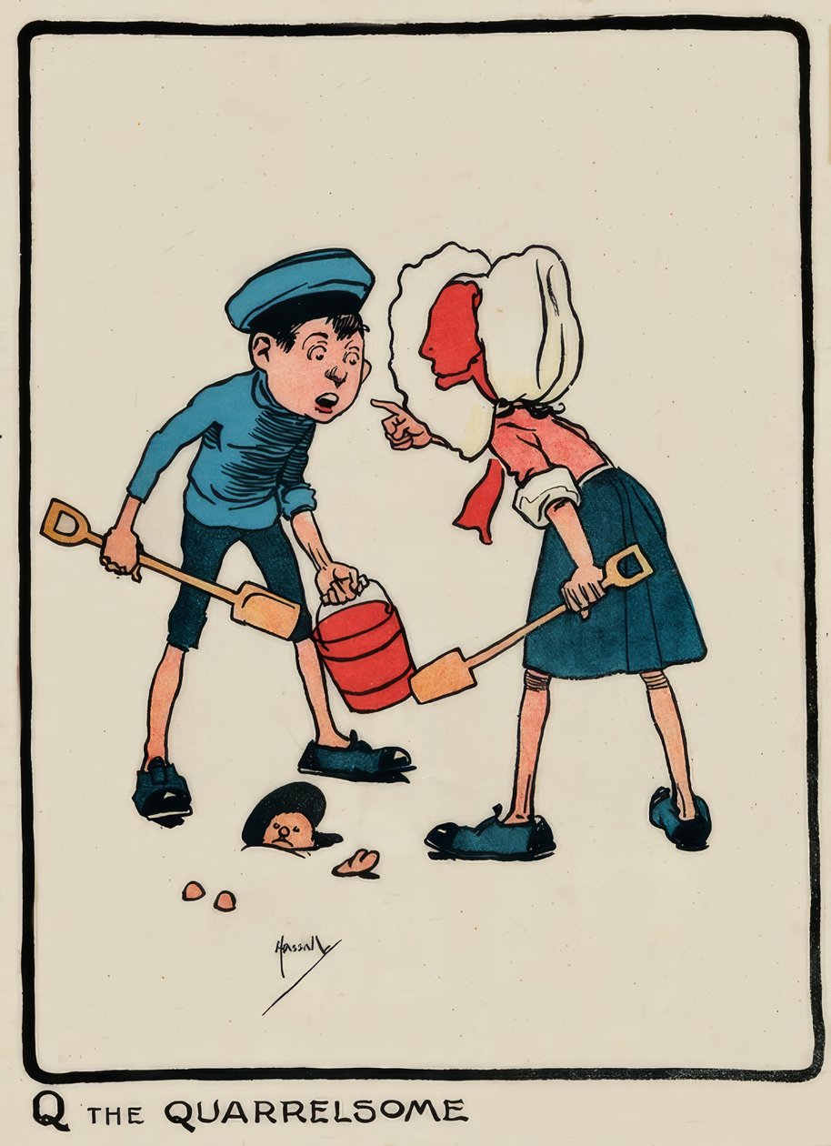Q a veszekedő / J. Hassall / Zeichnung, 1903 alkotó: John Hassall
