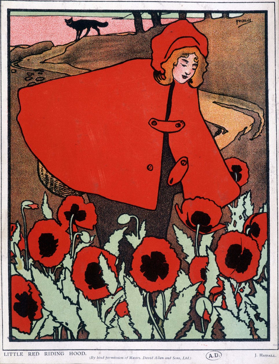 The Little Red Riding Hood – poszter, John Hassall v.1930 alkotó: John Hassall