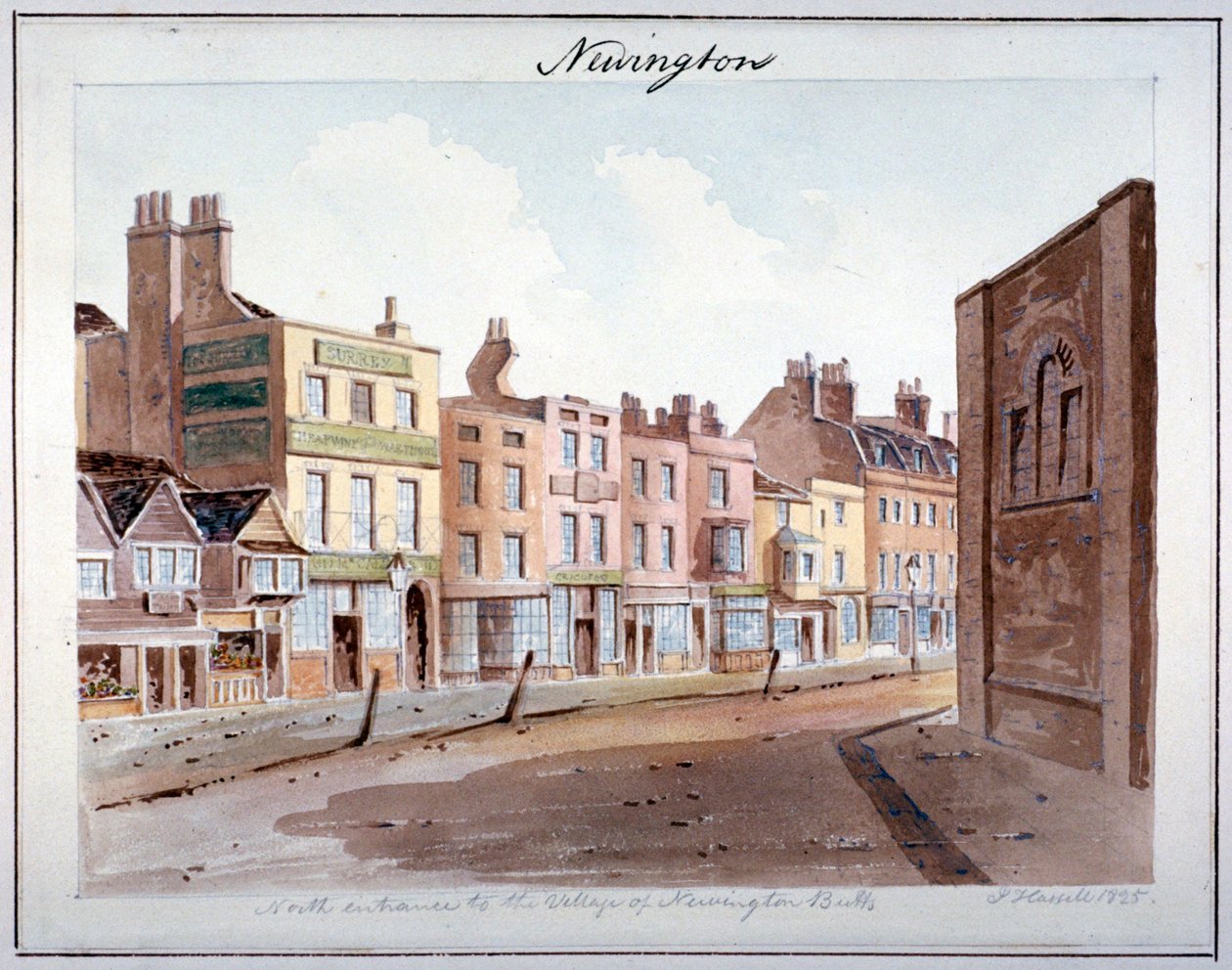 Newington, Southwark, London, 1825 alkotó: John Hassell