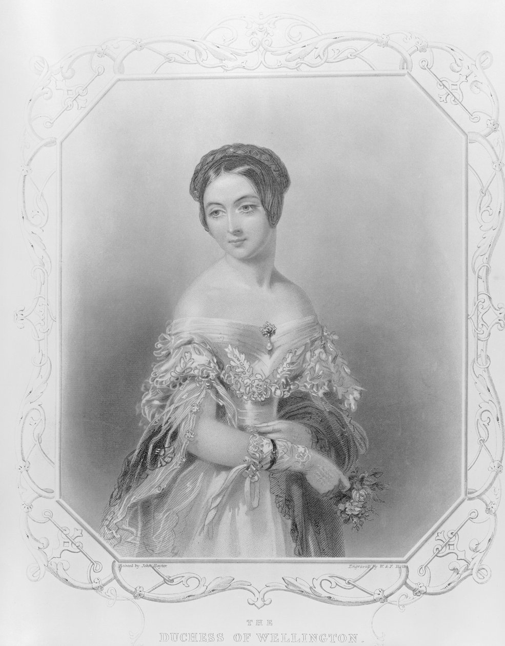 Elizabeth Wellesley, Wellington hercegnője, Vilmos és Francis Holl metszete alkotó: John Hayter