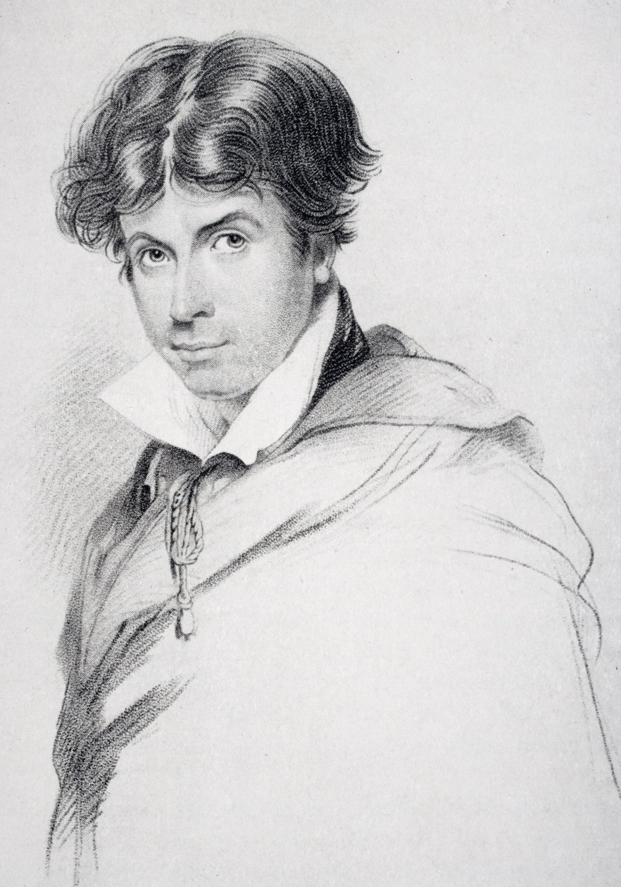 James Henry Leigh Hunt (1784-1859) 44 éves, vésette Henri Meyer (1844-99) E. V. Lucas „Charles Lamb élete, I. kötet” című művéből, 1905-ben. alkotó: John Hayter