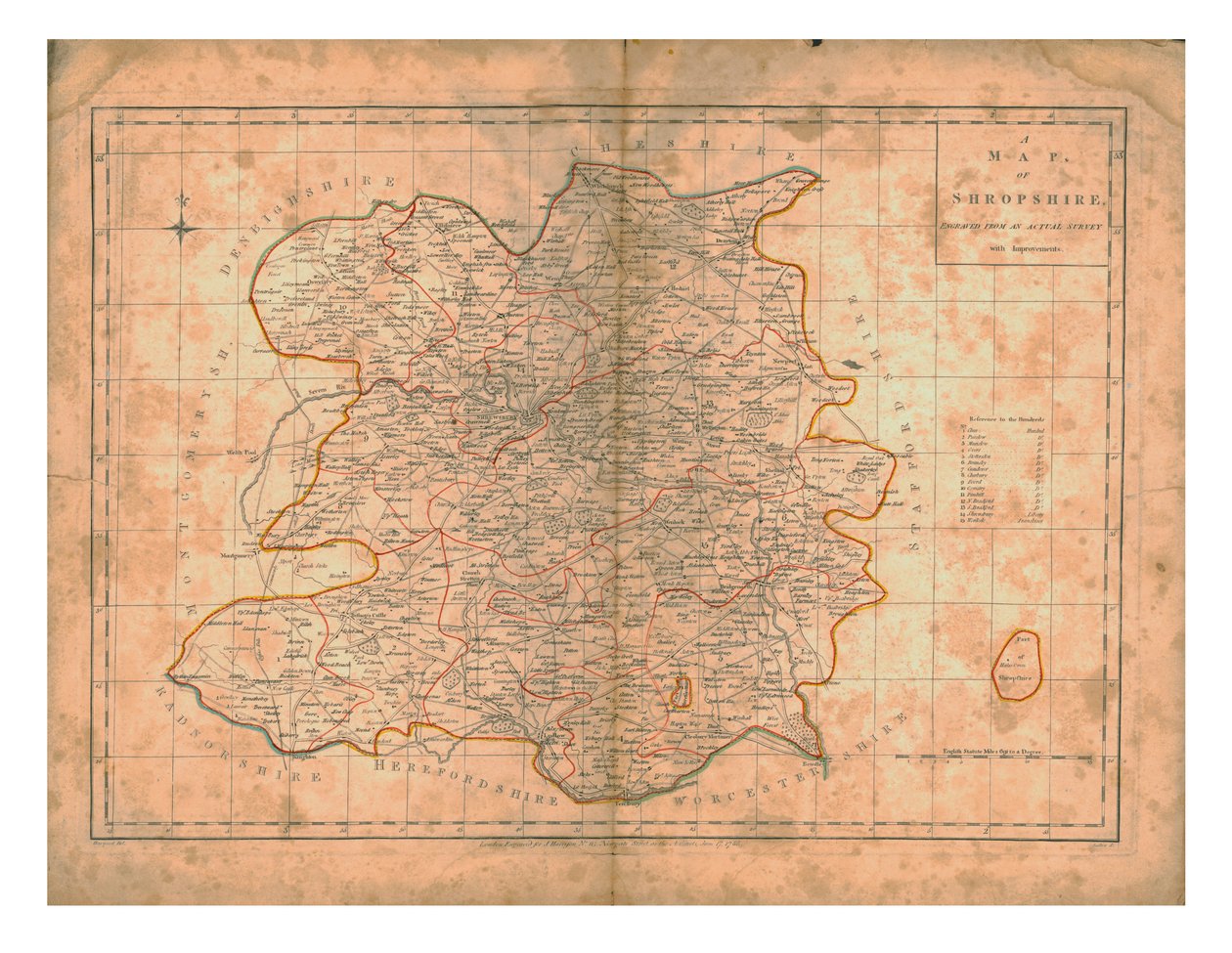 Shropshire térképe, c1788 alkotó: John Haywood