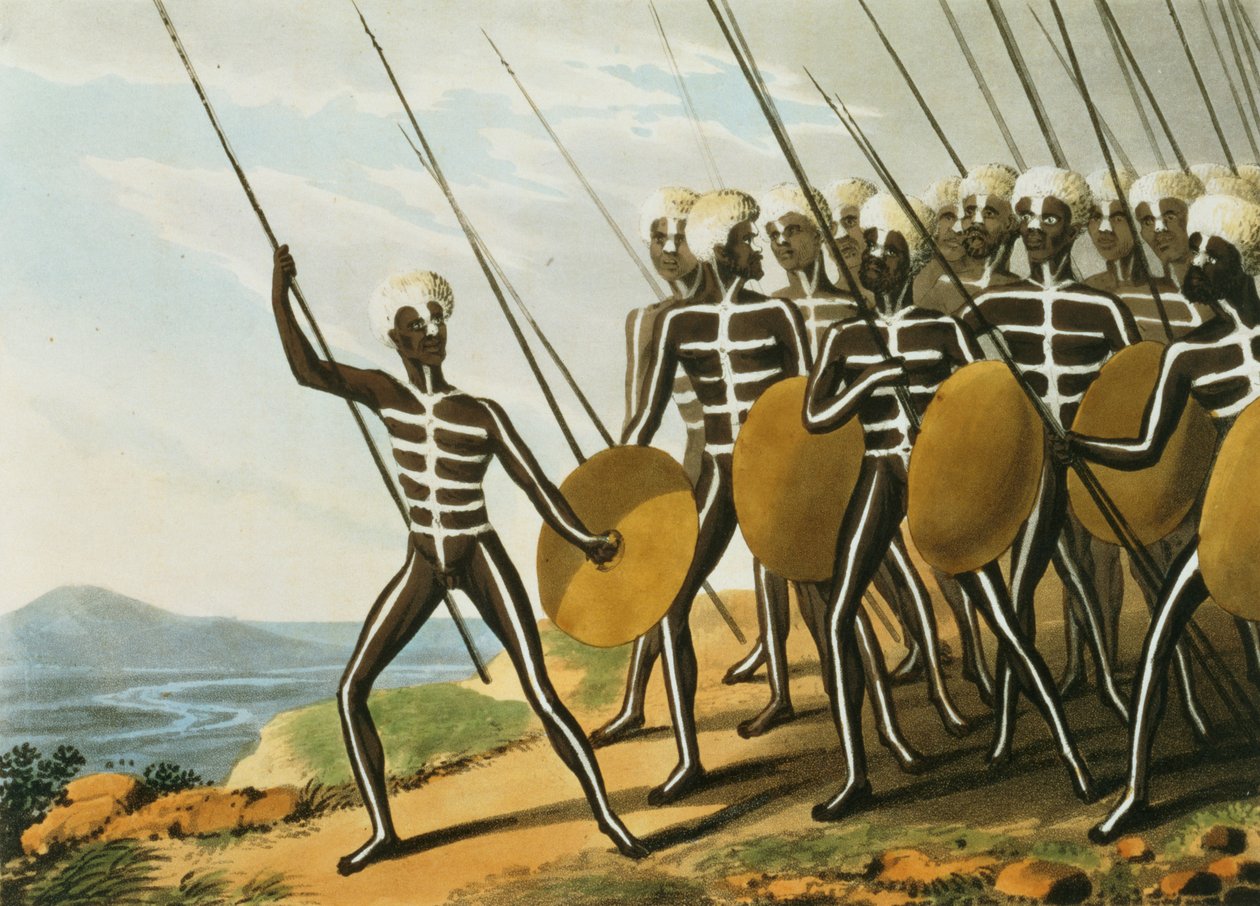Új S. Wales harcosai, M. Dubourg metszete (fl.1813-1820) 1813 (litho) alkotó: John Heaviside (after) Clark