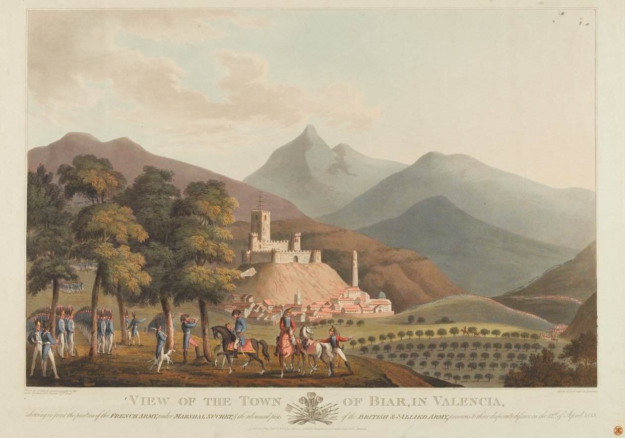 A valenciai Briar városának képe, Dubourg metszete, 1814 (színes akvatinta) alkotó: John Heaviside Clark