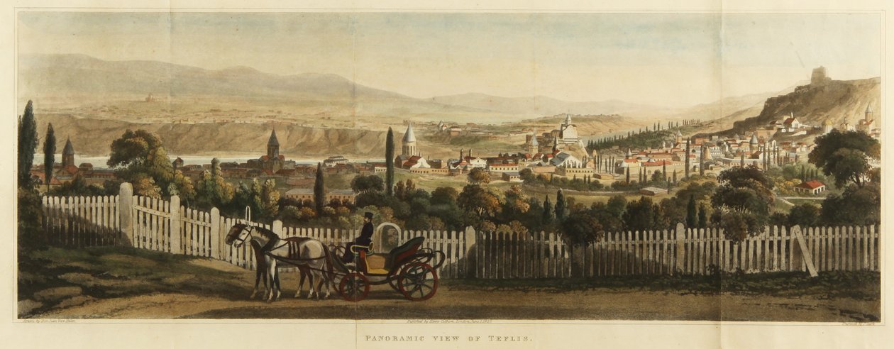 Panorámás kilátás Tiflisre, 1827 alkotó: John Heaviside Clark