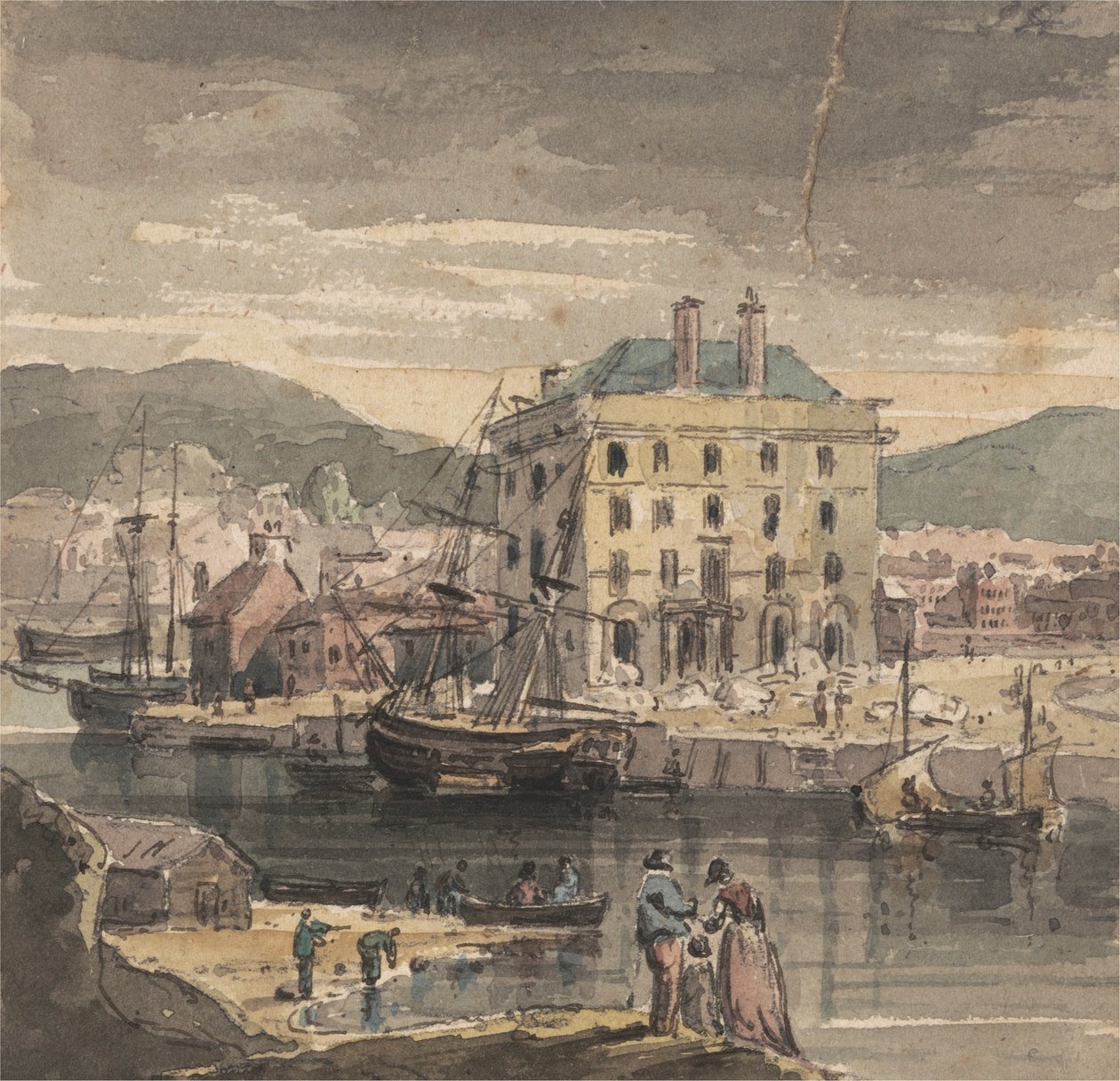 Weymouth: figurákkal, szállítással és a Vámház (?) képével alkotó: John Henderson