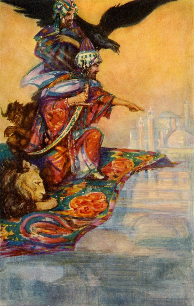 Salamon megtekinti a titokzatos palotát, 1928. alkotó: John Henry Amshewitz