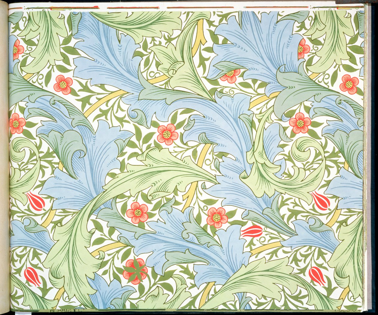 „Granville”, John Henry Dearle által a Morris and Company számára tervezett tapéta, 1896 alkotó: John Henry Dearle