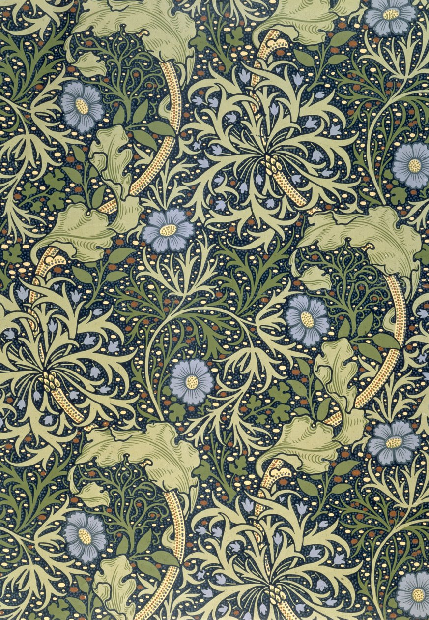 John Henry Dearle (1860-1932) által a Morris and Company számára tervezett tengeri moszat tapéta, 1901. alkotó: John Henry Dearle