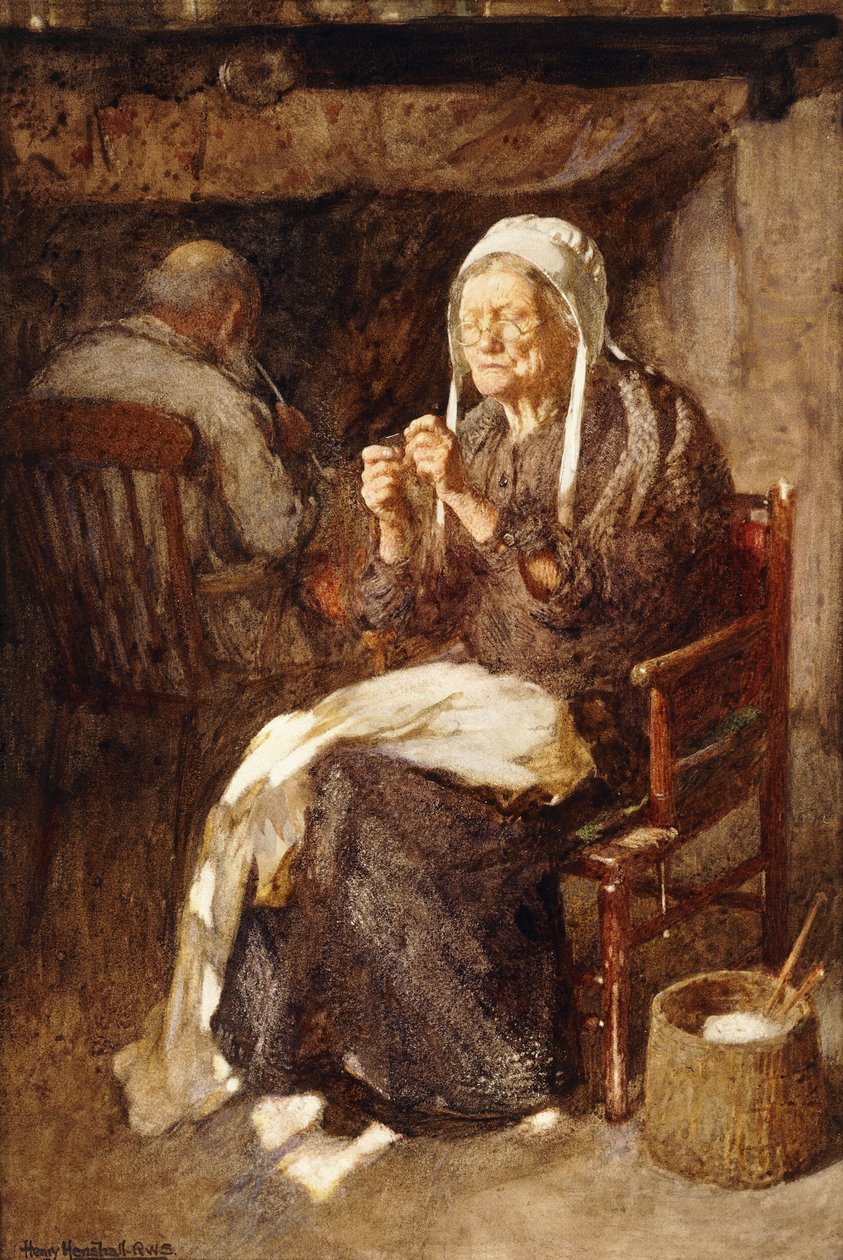 A tű befűzése, alkotó: John Henry Henshall