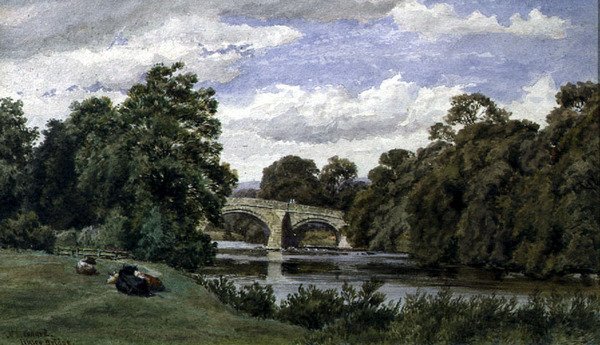 Ilkley híd (akvarell papíron) alkotó: John Henry Leonard