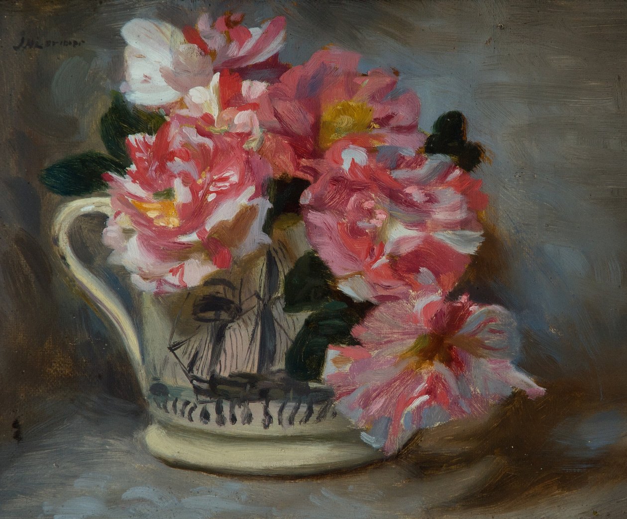 Csíkos rózsák hajóbögrében alkotó: John Henry Lorimer
