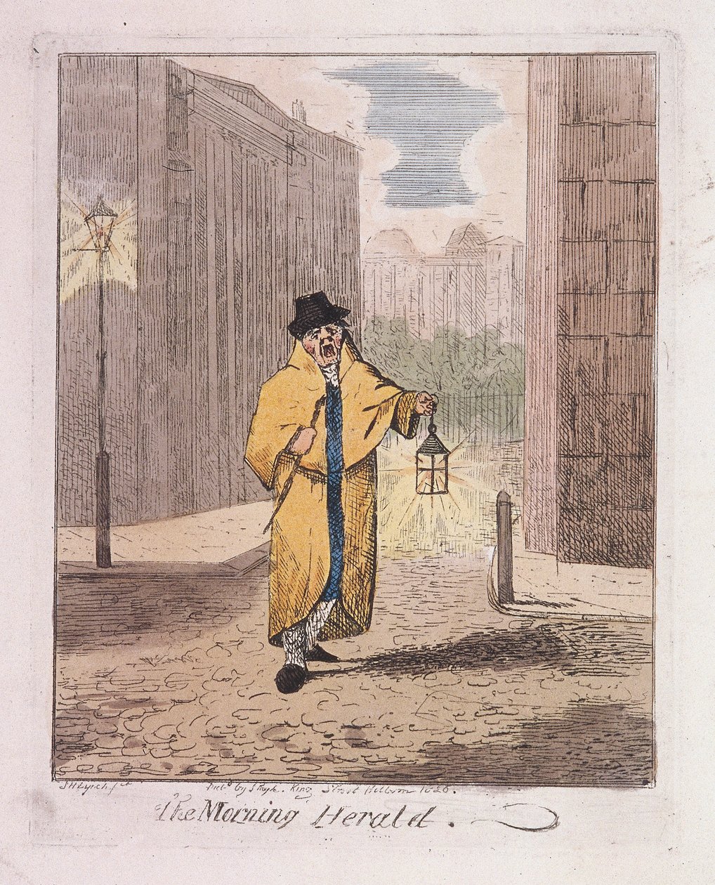 „The Morning Herald” a Cries of Londonból, 1826 alkotó: John Henry Lynch