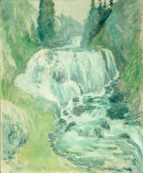 Cascades Waterfall (olaj, vászon) alkotó: John Henry Twachtman