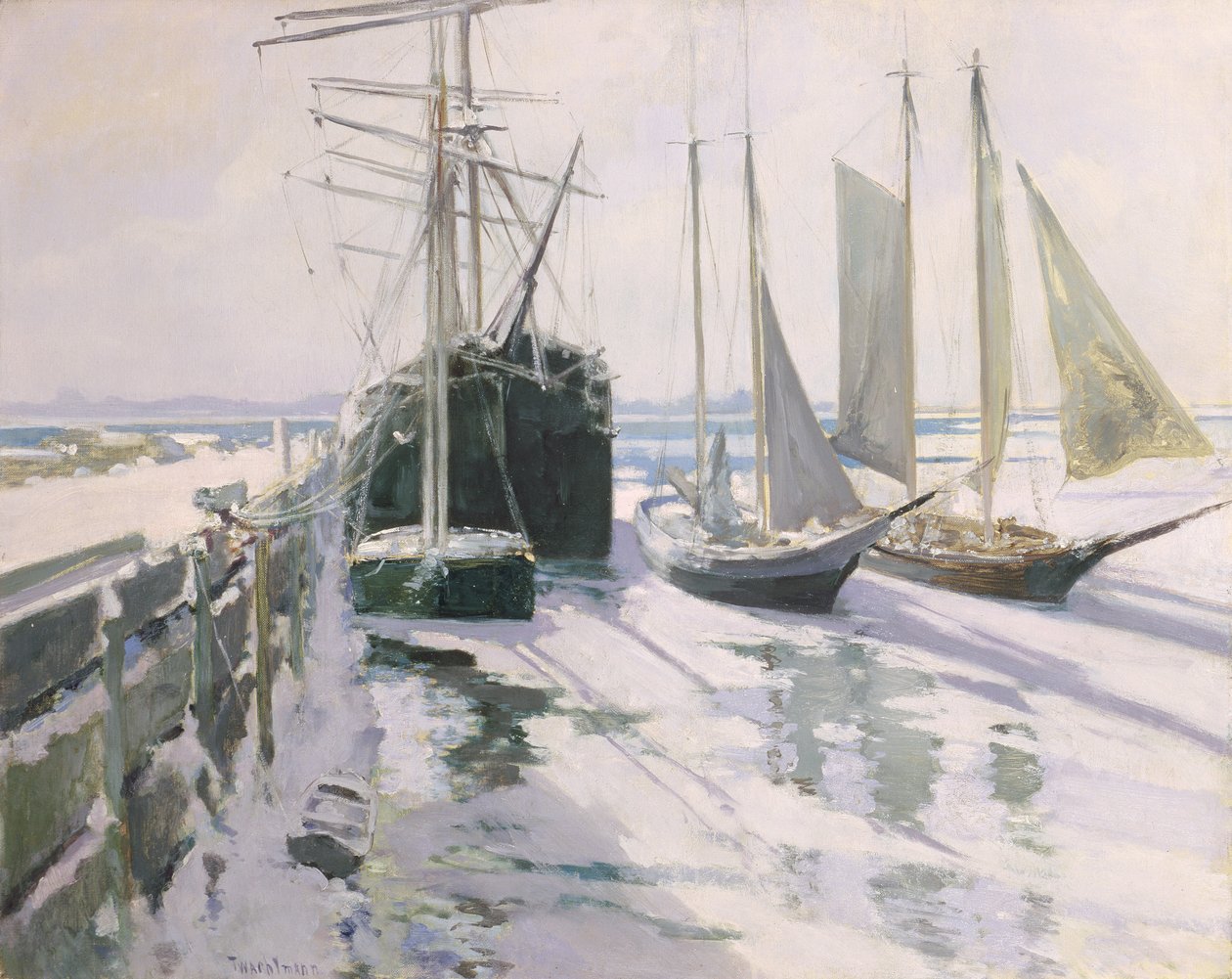 Connecticut Shore, Winter, 1893 körül alkotó: John Henry Twachtman