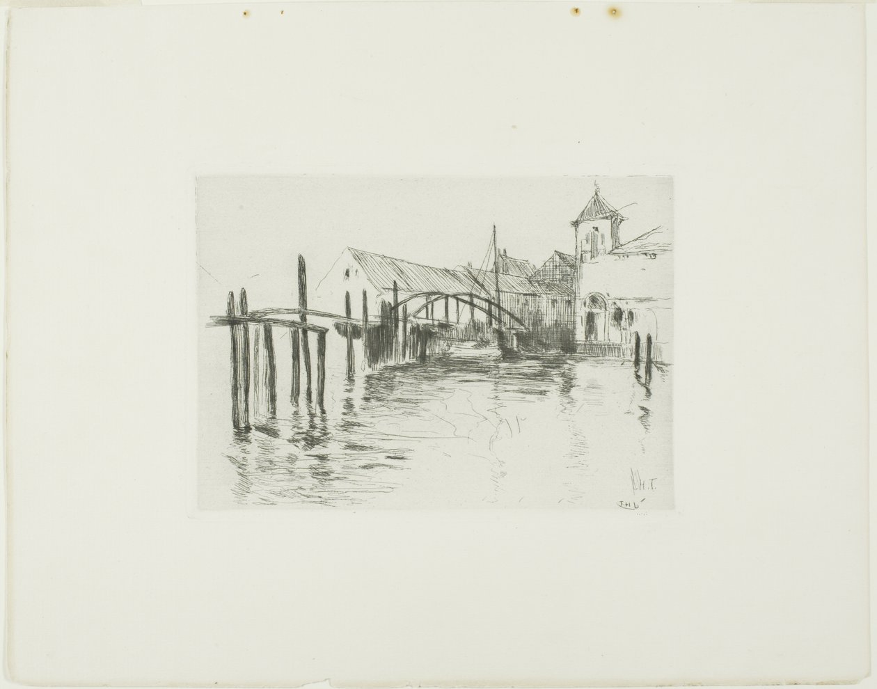 Kikötő Newportban alkotó: John Henry Twachtman