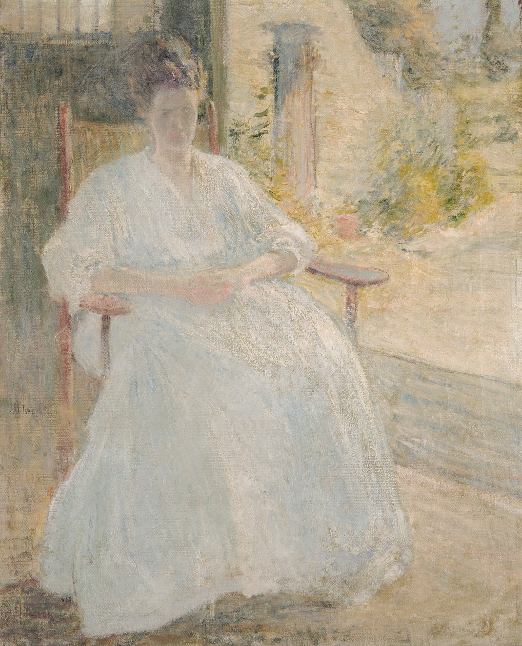 Figura a napfényben (művész felesége) alkotó: John Henry Twachtman