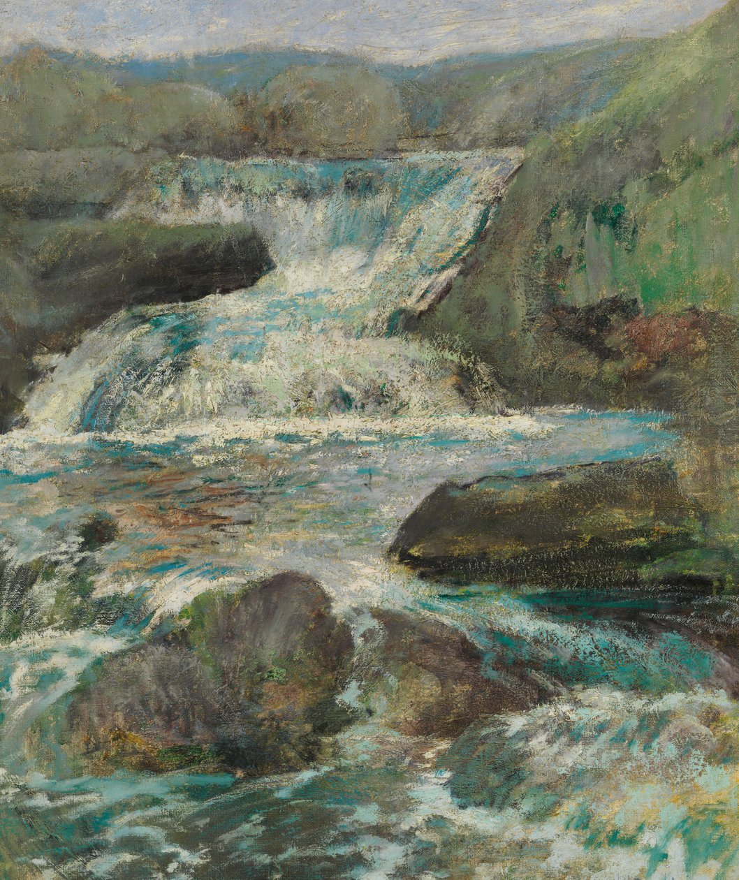 Horseneck-vízesés, kb. 1889-1900. alkotó: John Henry Twachtman