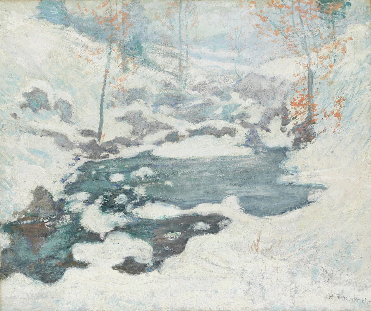 Icebound, 1889 körül alkotó: John Henry Twachtman