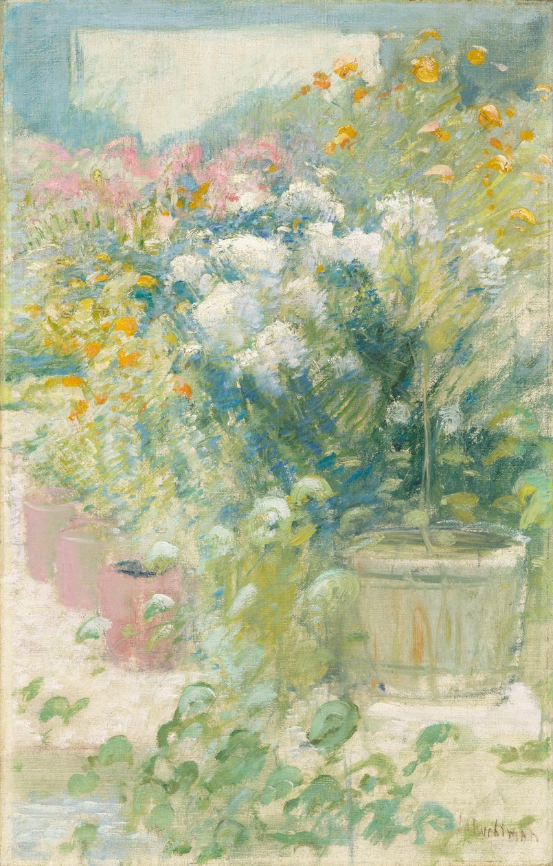 Az üvegházban, 1895 körül (olaj, vászon) alkotó: John Henry Twachtman