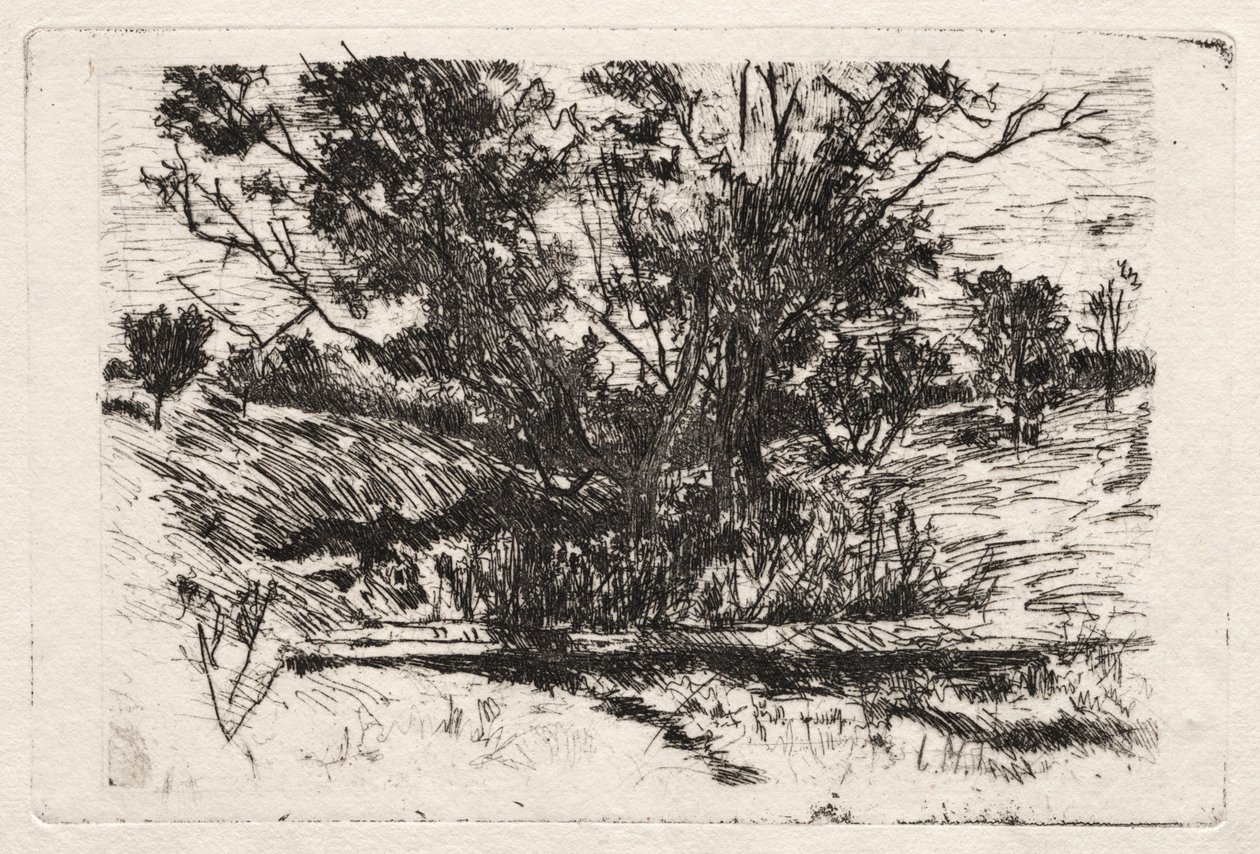 Tájkép Cincinnati közelében alkotó: John Henry Twachtman