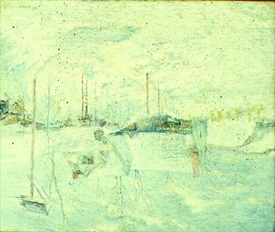 Last Touch of Sun (olaj, vászon) alkotó: John Henry Twachtman