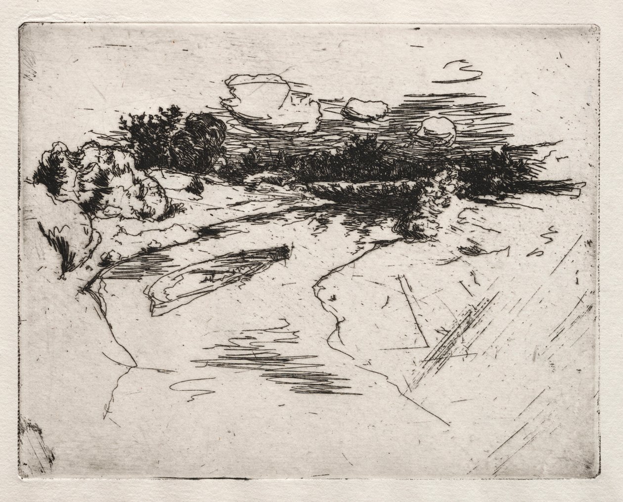 Miami folyó, Cincinnati közelében, Ohio államban. alkotó: John Henry Twachtman