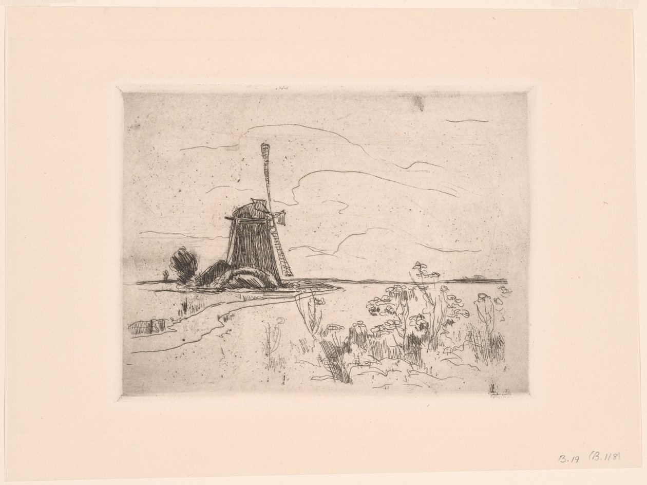 Malom Hollandiában alkotó: John Henry Twachtman