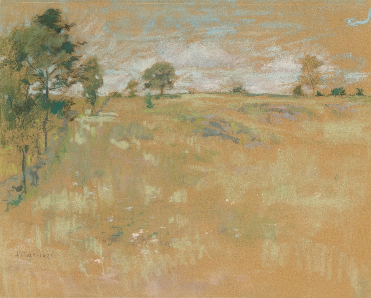 Legelők, Greenwich, Connecticut, c. 1890-1900. alkotó: John Henry Twachtman