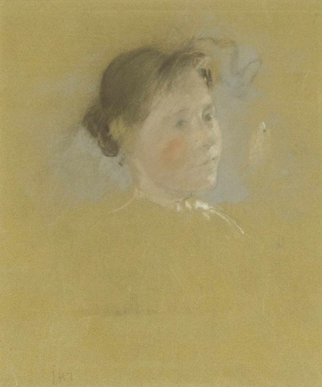 Tanulmány egy fejről, 1888–1895 (pasztell grafit érintéssel a kartonon) alkotó: John Henry Twachtman