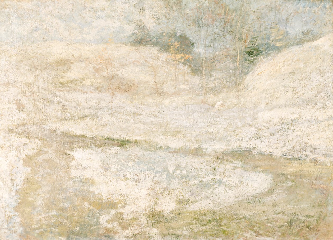 A Brook, Greenwich, Connecticut, kb. 1890-1900. alkotó: John Henry Twachtman