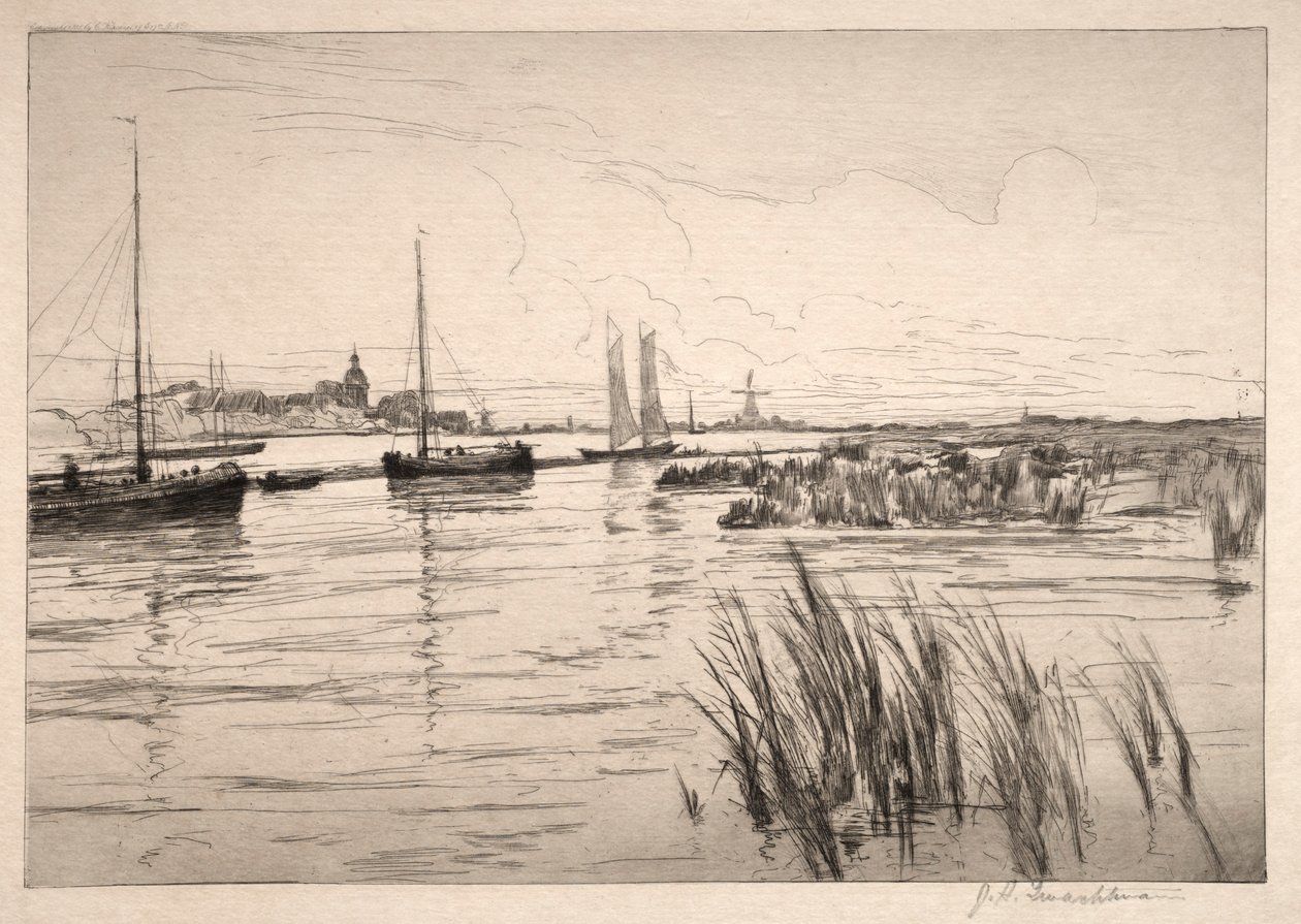 A Holland Dyke. alkotó: John Henry Twachtman