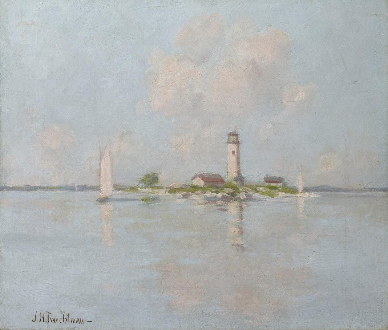 A világítótorony (olaj, vászon) alkotó: John Henry Twachtman