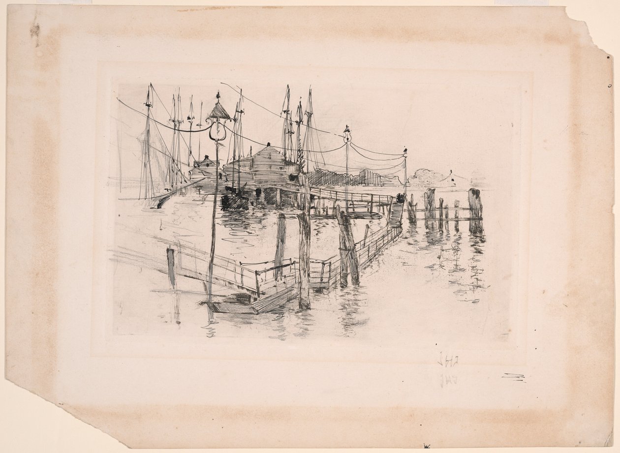 The Old Toll House at Bridgeport (nagy tányér) alkotó: John Henry Twachtman