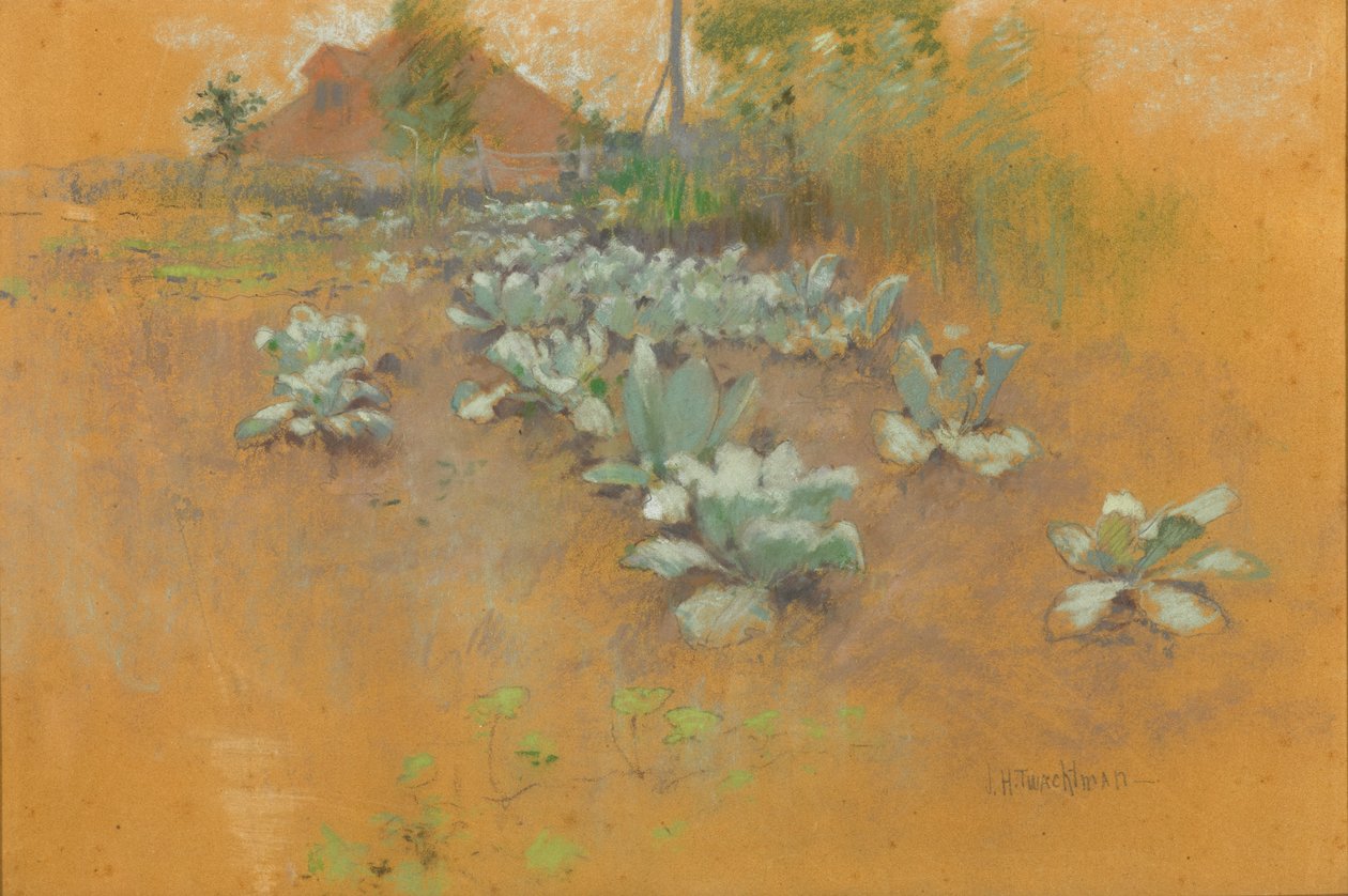 Dohánytapasz, 1895-1899 körül (pasztell barna papíron) alkotó: John Henry Twachtman