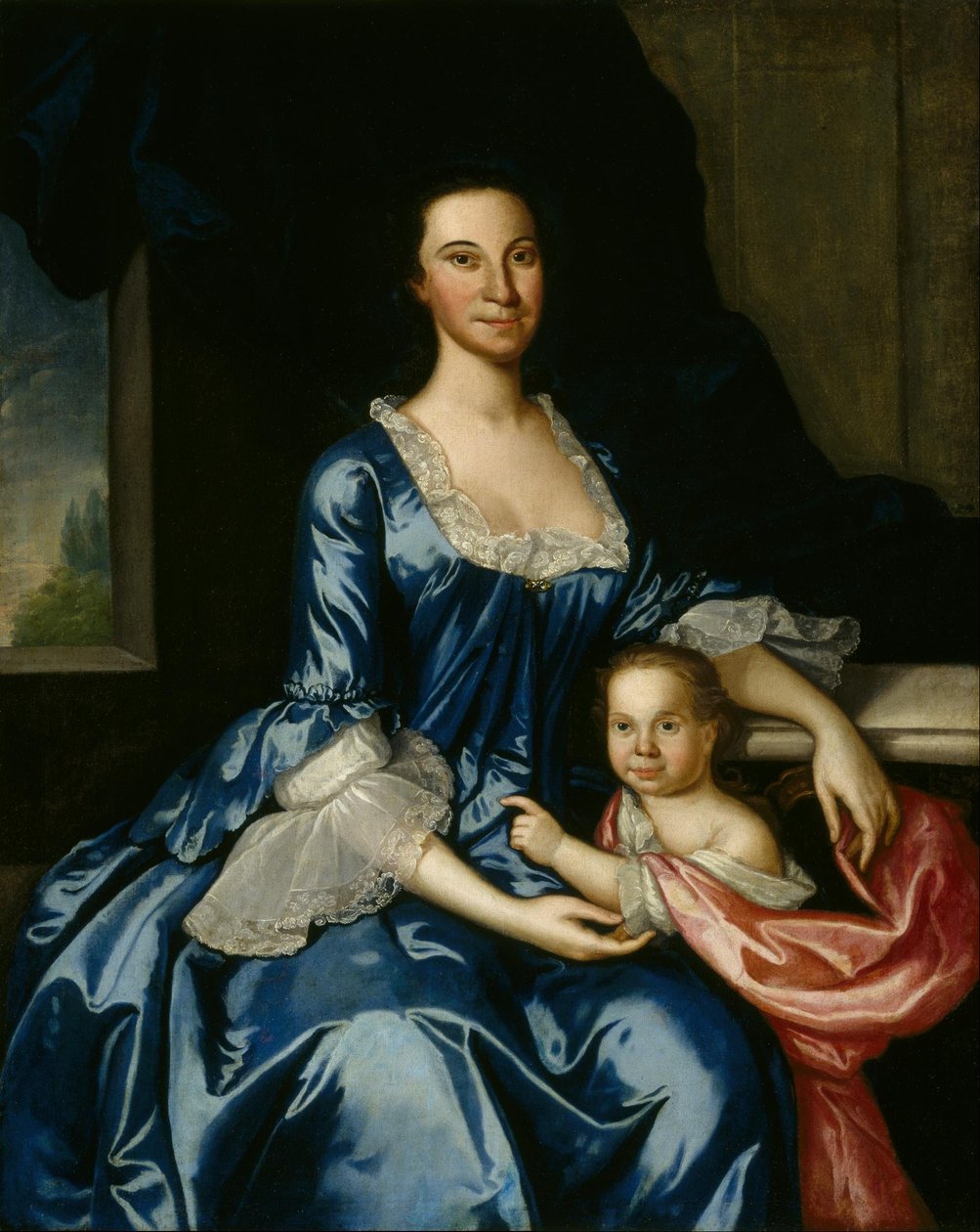 Matthew Tilghman asszony (Anna Lloyd, 1724-1794) és lánya, Anna Maria (1755-1843) portréja. alkotó: John Hesselius