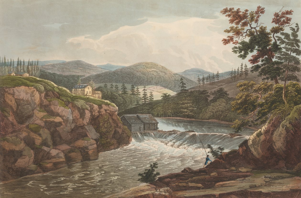 Little Falls at Luzerne No. 1, The Hudson River Portfolio, 1822-23. alkotó: John Hill