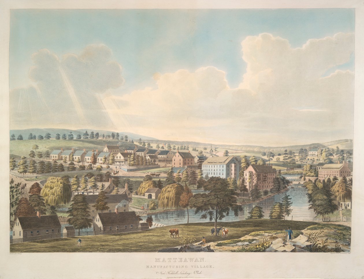 Matteawan. Manufacturing Village, Fishkill Landing közelében, N. York alkotó: John Hill