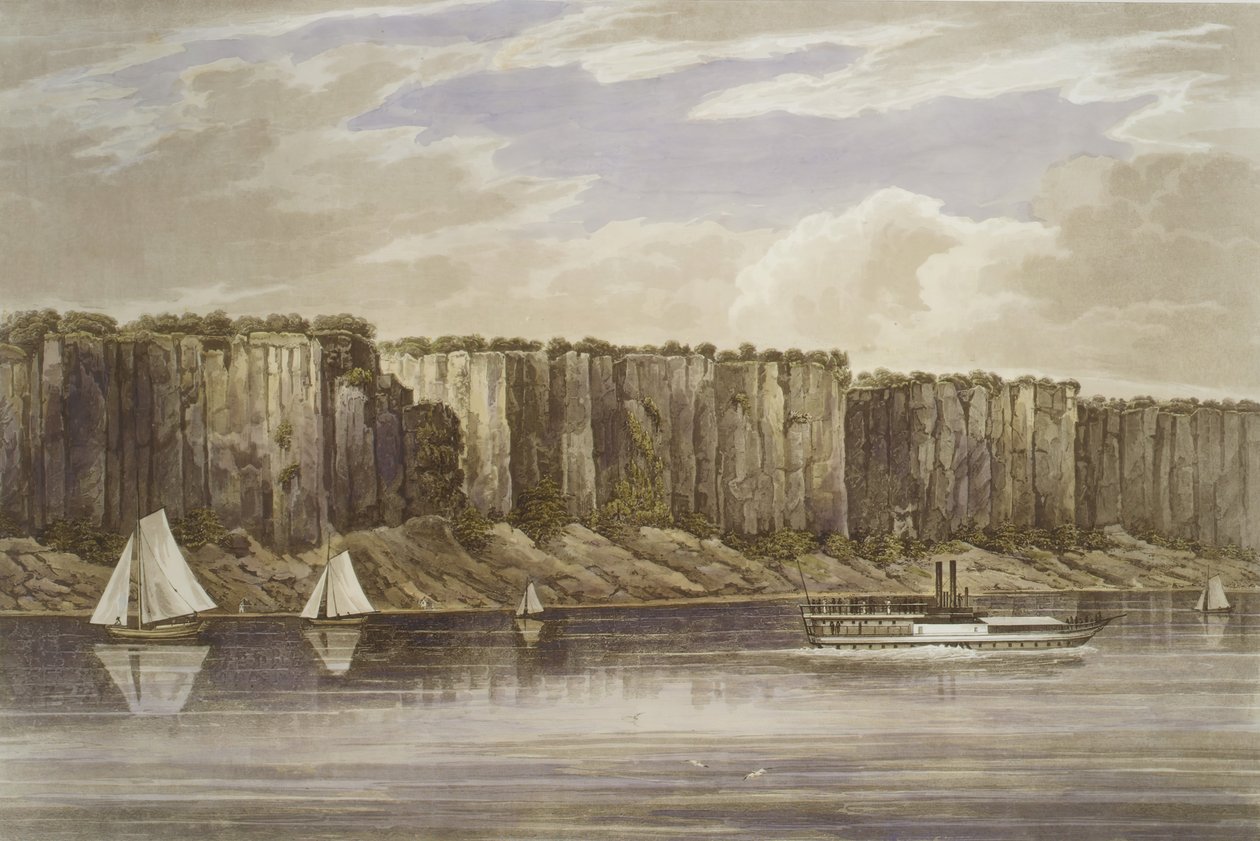 Palisades No. 19, Hudson River Portfolio, 1823-24. alkotó: John Hill