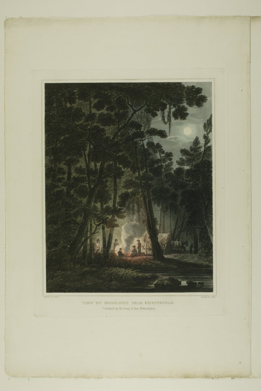 View by Moonlight, Fayetteville közelében, az amerikai tájképek festői kilátásai második számának harmadik lemeze alkotó: John Hill
