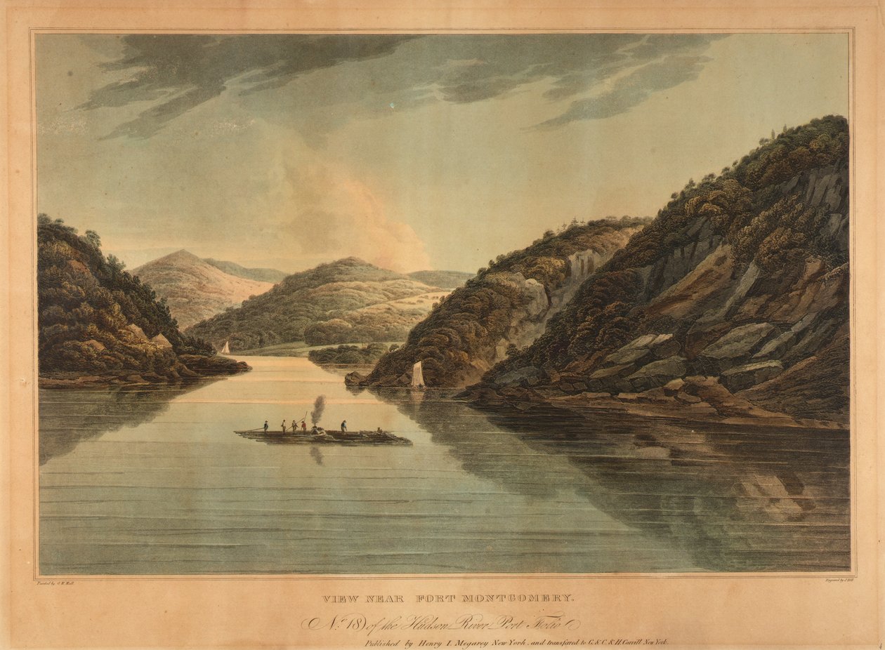 Kilátás Fort Montgomery közelében (18. sz., Hudson River portfólió) alkotó: John Hill
